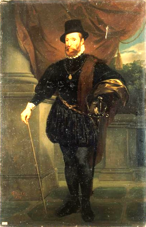 Gaspard de Saulx portant le collier de l'Ordre de Saint-Michel - Huile sur toile d'Octave Tassaert - Chteau de Versailles
